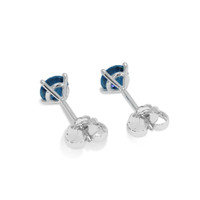 0.85 Ct.Tw.Total Carat Weight Sapphire Studs Earrings, 14K White Gold Image