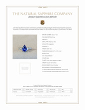 1.20 Ct. Blue Sapphire and Natural Diamond Pave Ring, Platinum 950 Scan Report