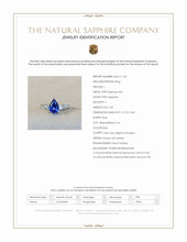 1.20 Ct. Blue Sapphire and Natural Diamond Pave Ring, Platinum 950 Scan Report