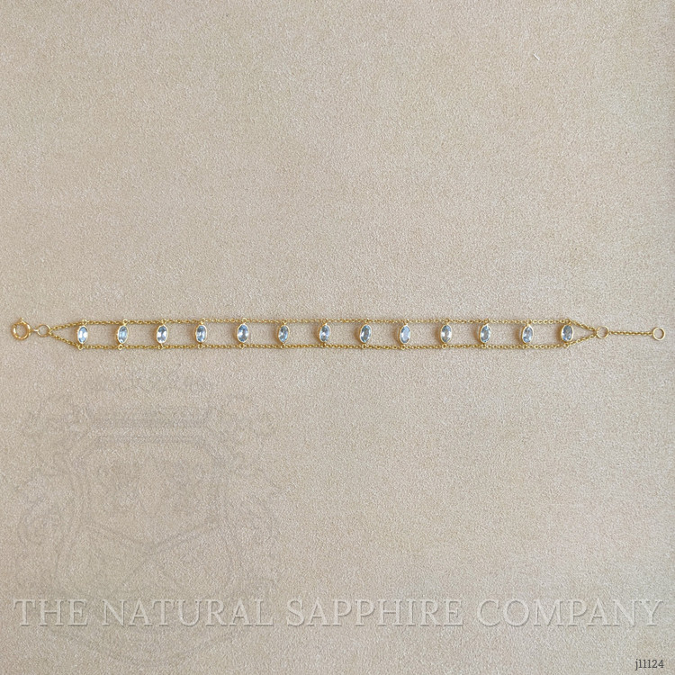 2.75 Ct.Tw. Aquamarine Bezel Bracelet, 14K Yellow Gold