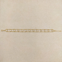 2.21 Ct.Tw. Moonstone Bezel Bracelet, 14K Yellow Gold Image