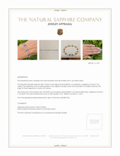 7.62 Ct.Tw.Total Carat Weight Sapphire Natural Diamond Tennis/Line Bracelet, 14K Yellow Gold Appraisal