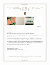 8.49 Ct.Tw.Total Carat Weight Emerald and Natural Diamond Tennis/Line Bracelet, 18K White Gold Appraisal