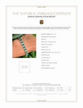 8.49 Ct.Tw. Emerald Natural Diamond Tennis/Line Bracelet, 18K White Gold Scan Report