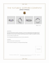 1.15 Ct. Pinkish Purple Sapphire Wedding Set Ring, Platinum 950 Appraisal