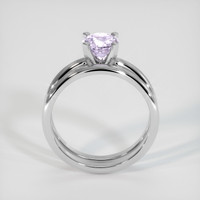 1.15 Ct. Pinkish Purple Sapphire Wedding Set Ring, Platinum 950 Image