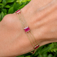 4.80 Ct.Tw. Ruby 14K Yellow Gold bracelet