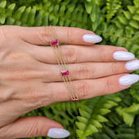 4.80 Ct.Tw. Ruby Bezel Bracelet, 14K Yellow Gold Life Style