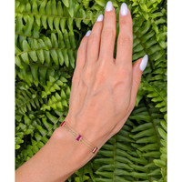 4.80 Ct.Tw. Ruby Bezel Bracelet, 14K Yellow Gold Life Style