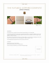 10.45 Ct.Tw.Total Carat Weight Blue Sapphire and Natural Diamond Tennis/Line Bracelet, 14K Yellow Gold Appraisal