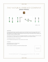 0.54 Ct.Tw. Emerald Emerald Bezel Earrings, 14K White Gold Appraisal