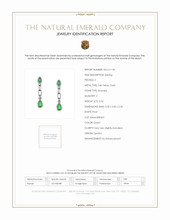 0.54 Ct.Tw. Emerald Emerald Bezel Earrings, 14K Yellow Gold Scan Report