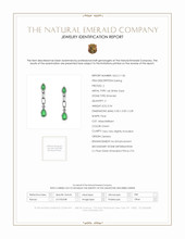 0.54 Ct.Tw. Emerald Emerald Bezel Earrings, 14K White Gold Scan Report