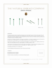 0.70 Ct.Tw.Total Carat Weight Emerald and Natural Diamond Halo Earrings, 14K White Gold Appraisal