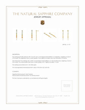 5.78 Ct.Tw.Total Carat Weight Multi Color Sapphire and Natural Diamond Bezel Earrings, 14K Yellow Gold Appraisal