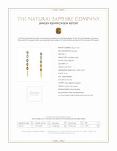 5.78 Ct.Tw.Total Carat Weight Multi Color Sapphire and Natural Diamond Bezel Earrings, 14K Yellow Gold Scan Report