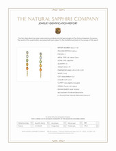5.78 Ct.Tw.Total Carat Weight Multi Color Sapphire and Natural Diamond Bezel Earrings, 14K Yellow Gold Scan Report