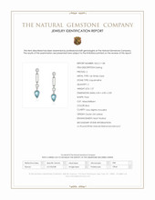 1.27 Ct.Tw.Total Carat Weight Blue Aquamarine and Natural Diamond Bezel Earrings, 14K White Gold Scan Report