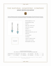 1.27 Ct.Tw.Total Carat Weight Aquamarine Natural Diamond Bezel Earrings, 14K White Gold Scan Report