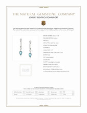 1.27 Ct.Tw. Aquamarine Natural Diamond Bezel Earrings, 14K White Gold Scan Report