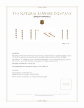 1.97 Ct.Tw. Multi Color Sapphire and Natural Diamond Bezel Earrings, 14K Rose Gold Appraisal