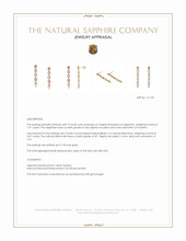 1.97 Ct.Tw.Total Carat Weight Multi Color Sapphire and Natural Diamond Bezel Earrings, 14K Rose Gold Appraisal