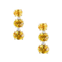 0.70 Ct.Tw. Sapphire 14K Yellow Gold earring