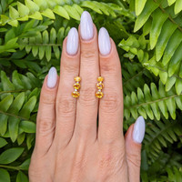 1.06&nbsp;Ct.Tw.Total Carat Weight Yellow Sapphire and Natural Diamond Drops Earrings, 14K Yellow Gold Life Style