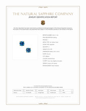 0.85&nbsp;Ct.Tw.Total Carat Weight Greenish Blue Sapphire Studs Earrings, 14K Yellow Gold Scan Report