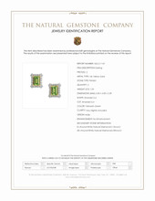 1.24 Ct.Tw.Total Carat Weight Yellowish Green Peridot and Natural Diamond Studs Earrings, 14K Yellow Gold Scan Report
