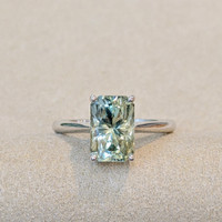 3.80 Ct. Sapphire Solitaire Ring, Platinum 950 Image