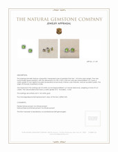 1.18 Ct.Tw. Peridot Natural Diamond Studs Earrings, 14K White Gold Appraisal