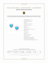 1.29 Ct.Tw.Total Carat Weight Blue Turquoise and Natural Diamond Studs Earrings, 14K White Gold Scan Report