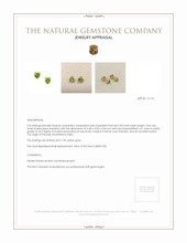 0.59 Ct.Tw. Peridot Studs Earrings, 14K Yellow Gold Appraisal