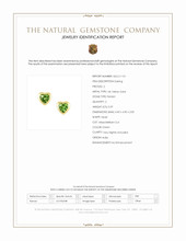 0.59 Ct.Tw.Total Carat Weight Green Peridot Studs Earrings, 14K Yellow Gold Scan Report