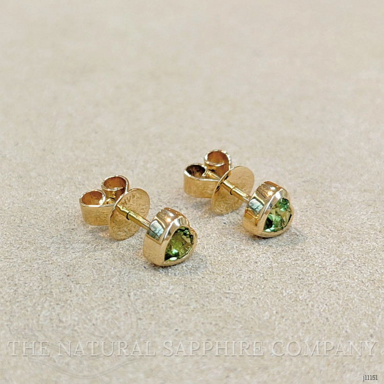 0.59 Ct.Tw. Peridot Studs Earrings, 14K Yellow Gold
