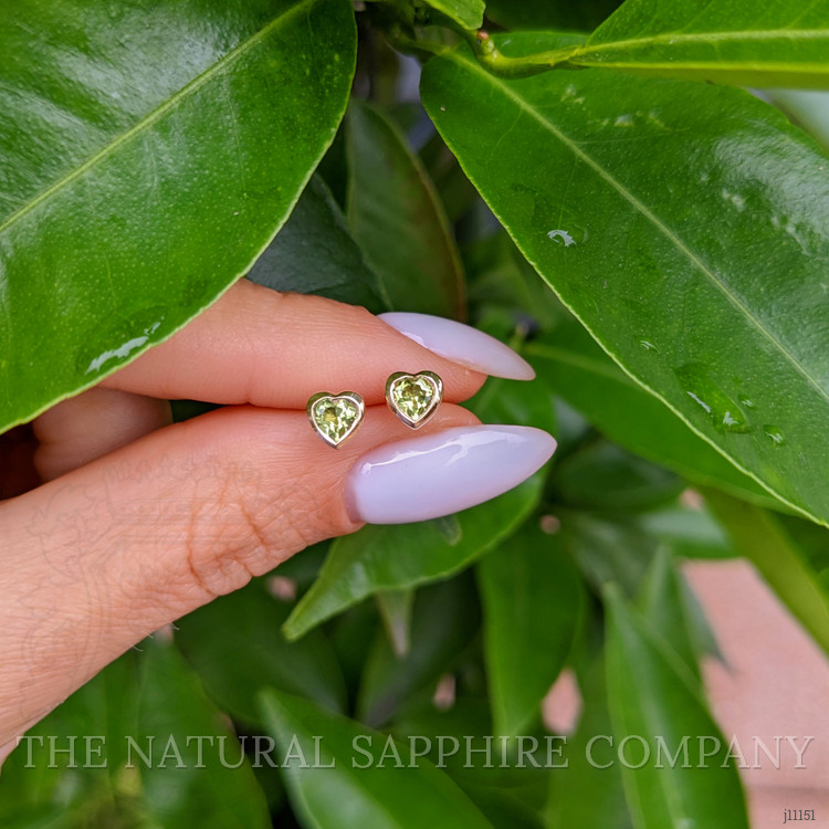 0.59 Ct.Tw. Peridot Studs Earrings, 14K Yellow Gold