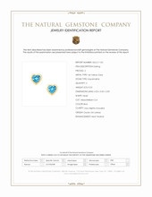 0.53 Ct.Tw.Total Carat Weight Blue Aquamarine Studs Earrings, 14K Yellow Gold Scan Report