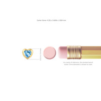 0.53 Ct.Tw. Aquamarine Studs Earrings, 14K Yellow Gold Image