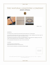 8.86 Ct.Tw.Total Carat Weight Lapis Natural Diamond Tennis/Line Bracelet, 14K Yellow Gold Appraisal