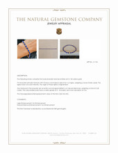 8.86 Ct.Tw.Total Carat Weight Lapis and Natural Diamond Tennis/Line Bracelet, 14K Yellow Gold Appraisal