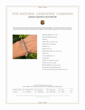 9.42 Ct.Tw.Total Carat Weight Blue Aquamarine and Natural Diamond Tennis/Line Bracelet, 14K Yellow Gold Scan Report