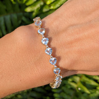 Aquamarine 14K Yellow Gold bracelet