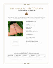 4.94 Ct.Tw.Total Carat Weight Ruby and Natural Diamond Tennis/Line Bracelet, 14K Yellow Gold Scan Report