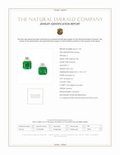 5.34 Ct.Tw.Total Carat Weight Emerald and Natural Diamond Studs Earrings, Platinum 950 Scan Report