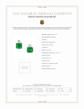 5.34 Ct.Tw. Emerald Natural Diamond Studs Earrings, Platinum 950 Scan Report