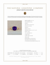 5.02 Ct. Purple Amethyst and Natural Diamond Men's Ring, 14K Yellow Gold Scan Report