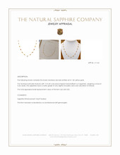 5.44 Ct. Multi Color Sapphire Bezel Necklace, 14K Yellow Gold Appraisal