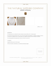 7.03 Ct. Sapphire Bezel Necklace, 14K Yellow Gold Appraisal
