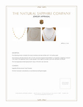 7.03 Ct. Multi Color Sapphire Bezel Necklace, 14K Yellow Gold Appraisal